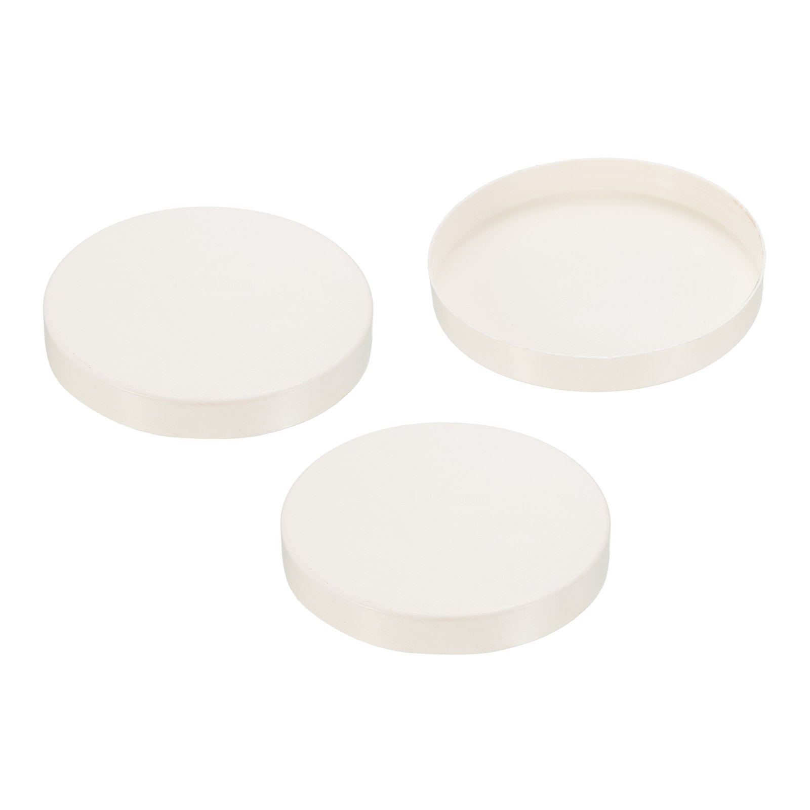 110mm ID Pipe End Caps, 3 Pack Round Tubing Insert Pipe Cover, White