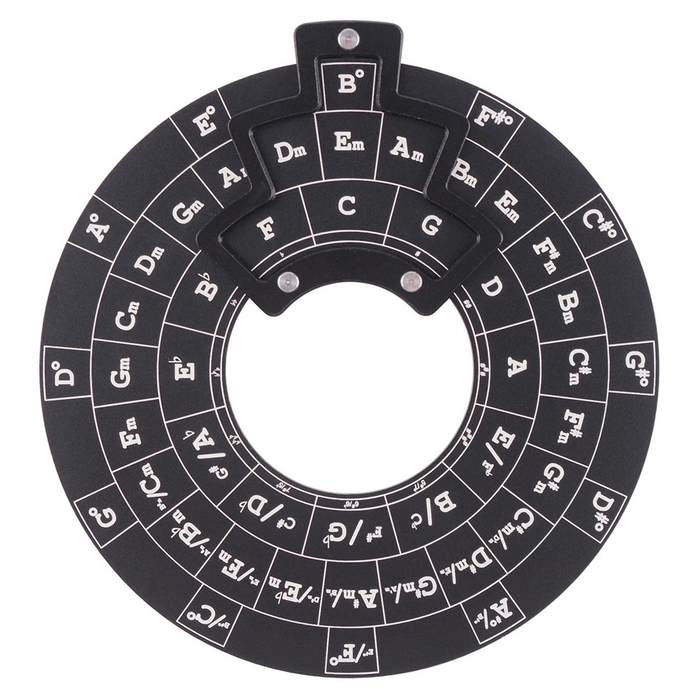Circle of Fifths Wheel Guitar Chord Wheel Wooden Melody Tool Musical Chord9442