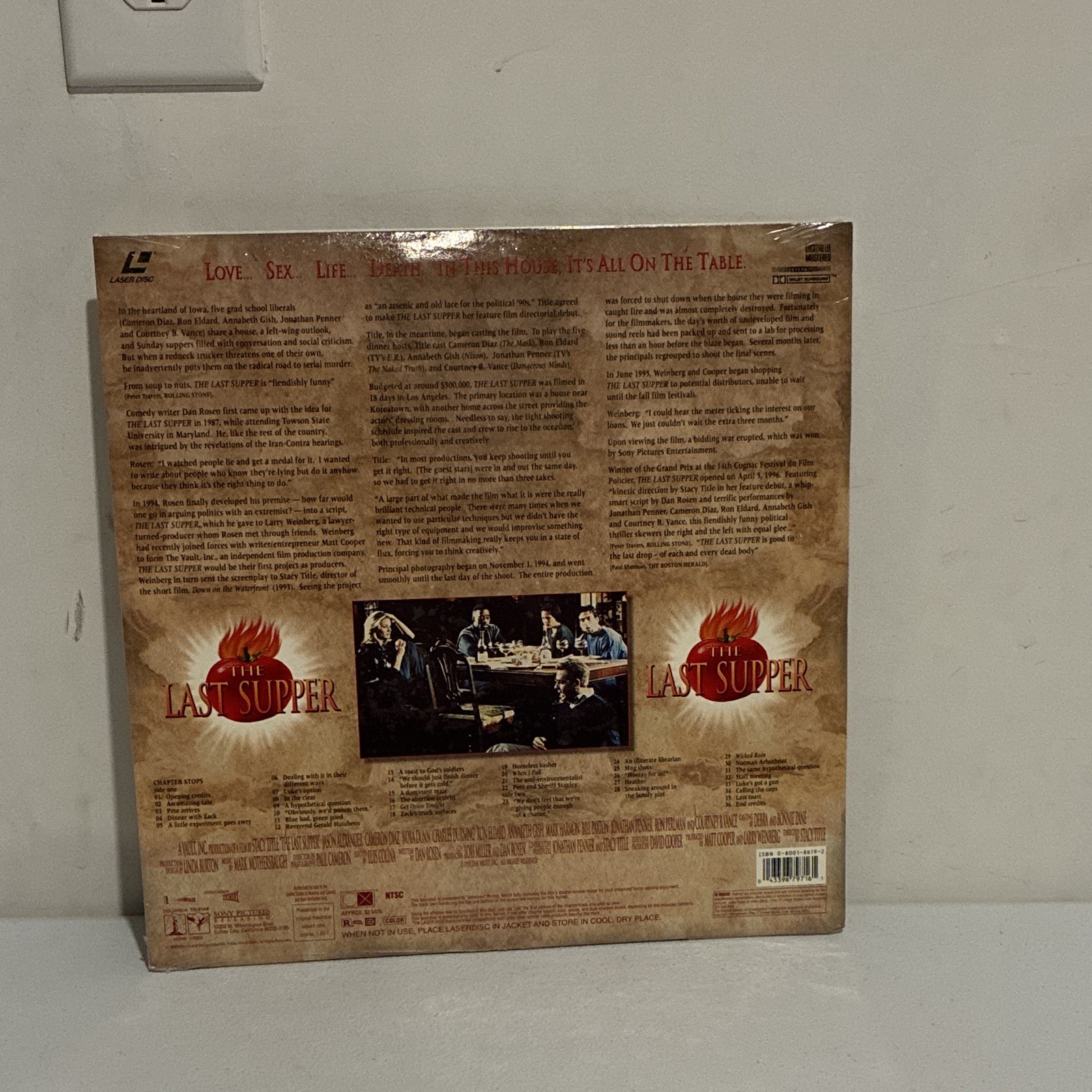 The Last Supper (1995) LaserDisc Widescreen R Comedy Dark Comedy Diaz