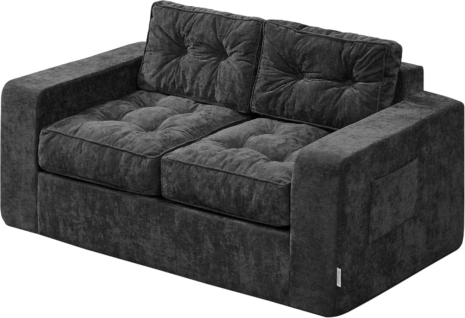 Sofa Couch Loveseat Sofa W/ Chenille Fabric 2-Seater Sofa Small Spaces