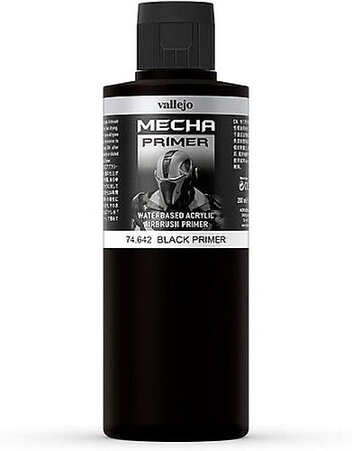 Vallejo Black Primer Mecha Color - Hobby and Model Acrylic Paint - #74642