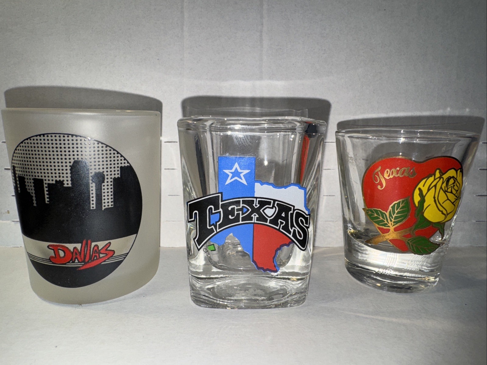 Shot Glasses Set Of 3 Texas