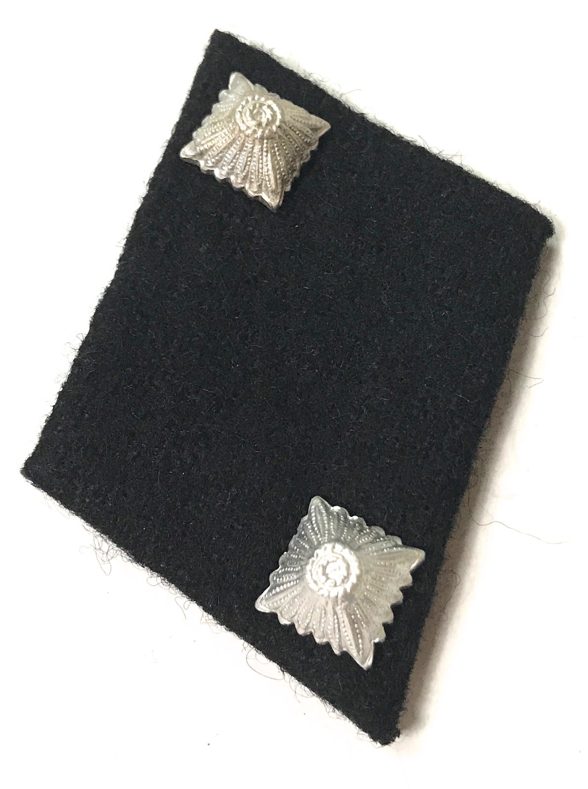 WWII GERMAN WAFFEN OBERSCHARFUHRER TECH SERGEANT SR. NCO COLLAR RANK TABS