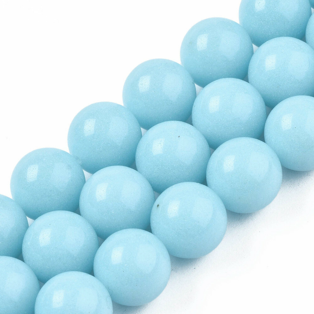 10 Glow In The Dark Stone Beads 10mm Blue Luminous Jewelry Making Supplies Set