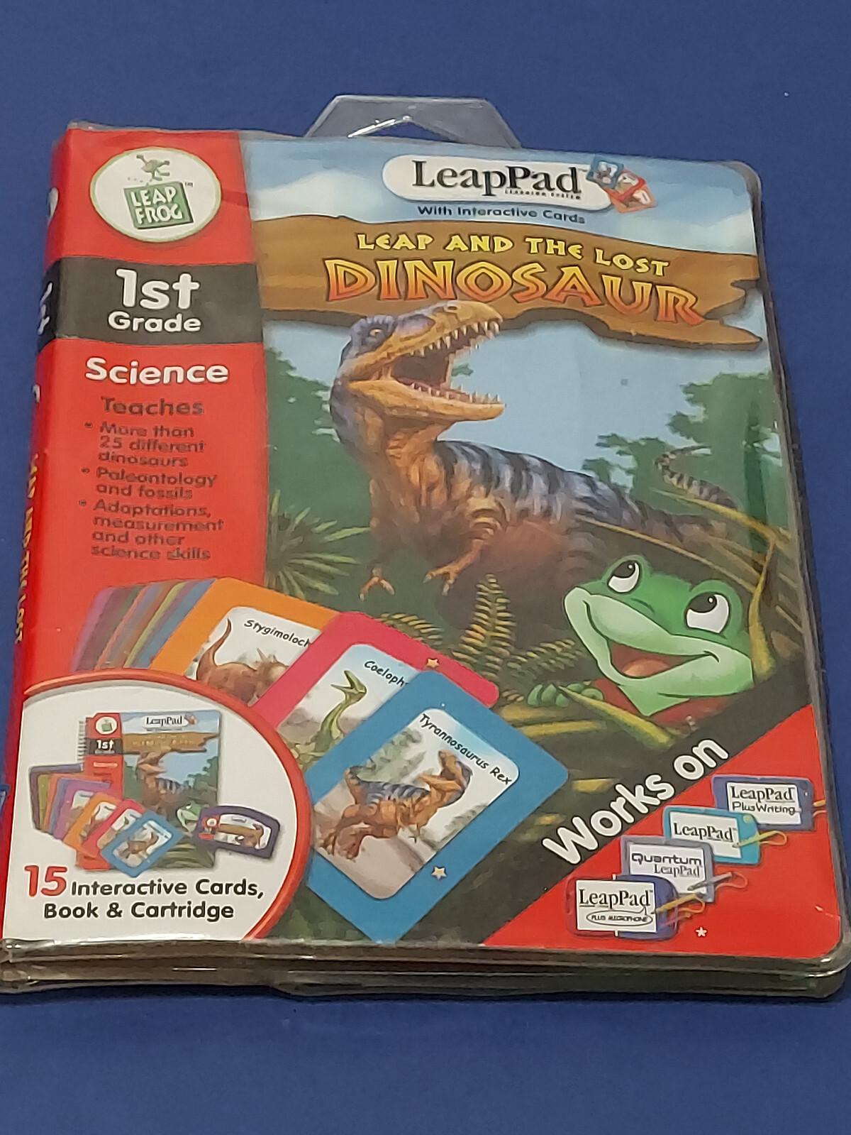 🌈A56-Leapfrog LeapPad "Leap & the LOST DINOSAUR" Book & Cartridge 1st grade