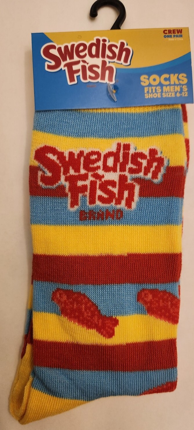 Odd Sox Swedish Fish Candy Socks Adult Teen Men Women Novelty Crazy Socks #13424