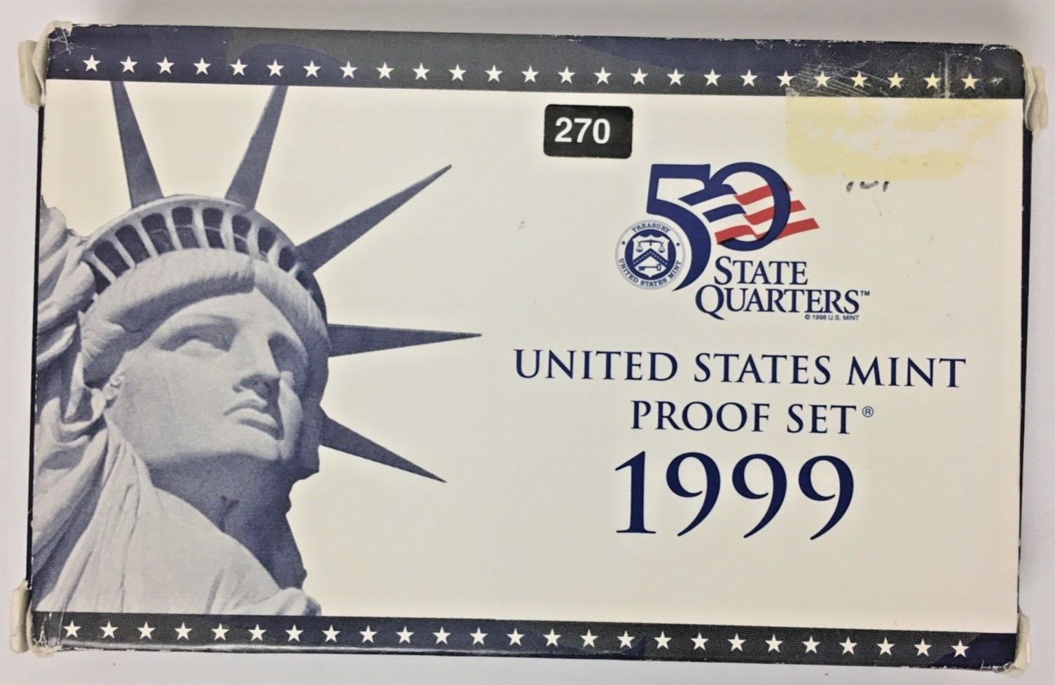 *US MINT* c.o.a. 9 coins o.g.p. "1999 STATE QUARTERS PROOF SET"