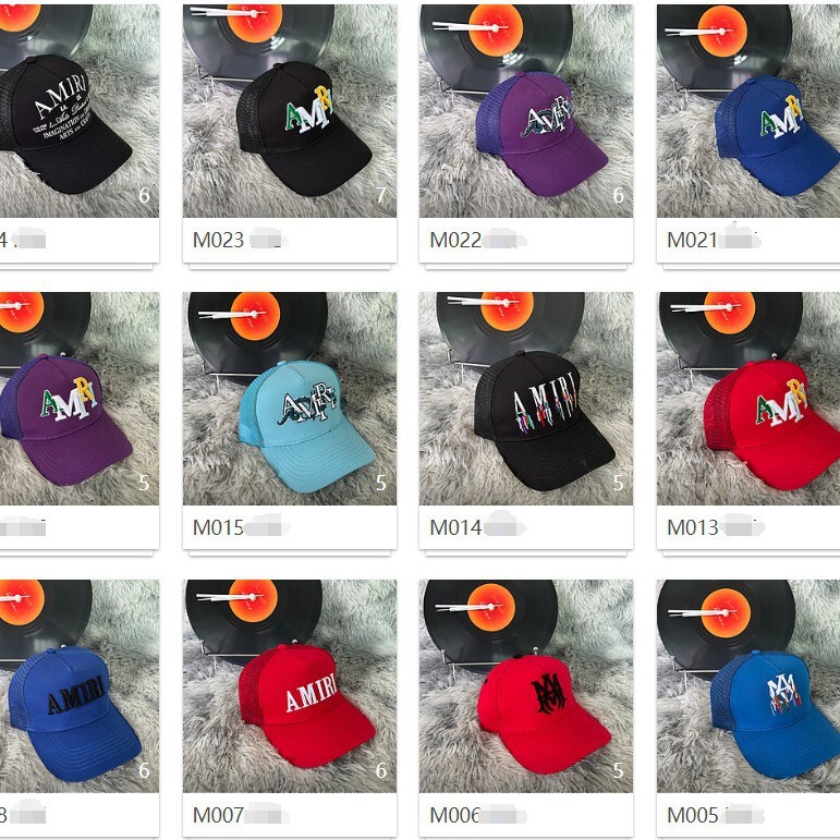 Mens Womens AM Logo Embroidered Trucker Cap MA Baseball Cap