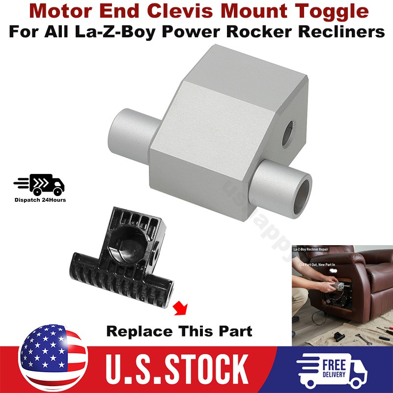 For La-Z-Boy / LazyBoy Power Recliners Mount Toggle Chair Motor End Clevis CNC