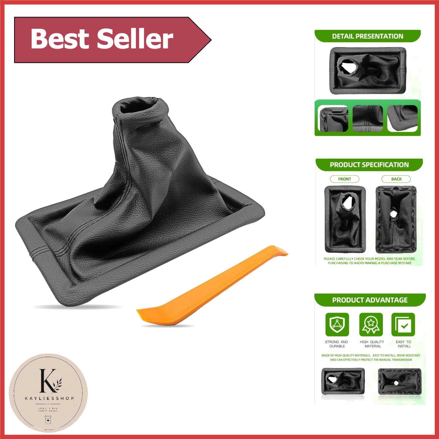FD Mustang 2005-2009 Transmission Shifter Boot Cover - Durable OE Replacement