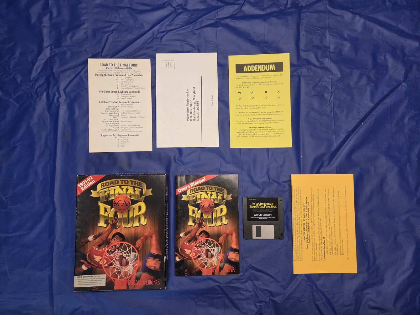Road To The Final Four NCAA PC Game Bethesda Softworks 3.5” Floppy Disk Game