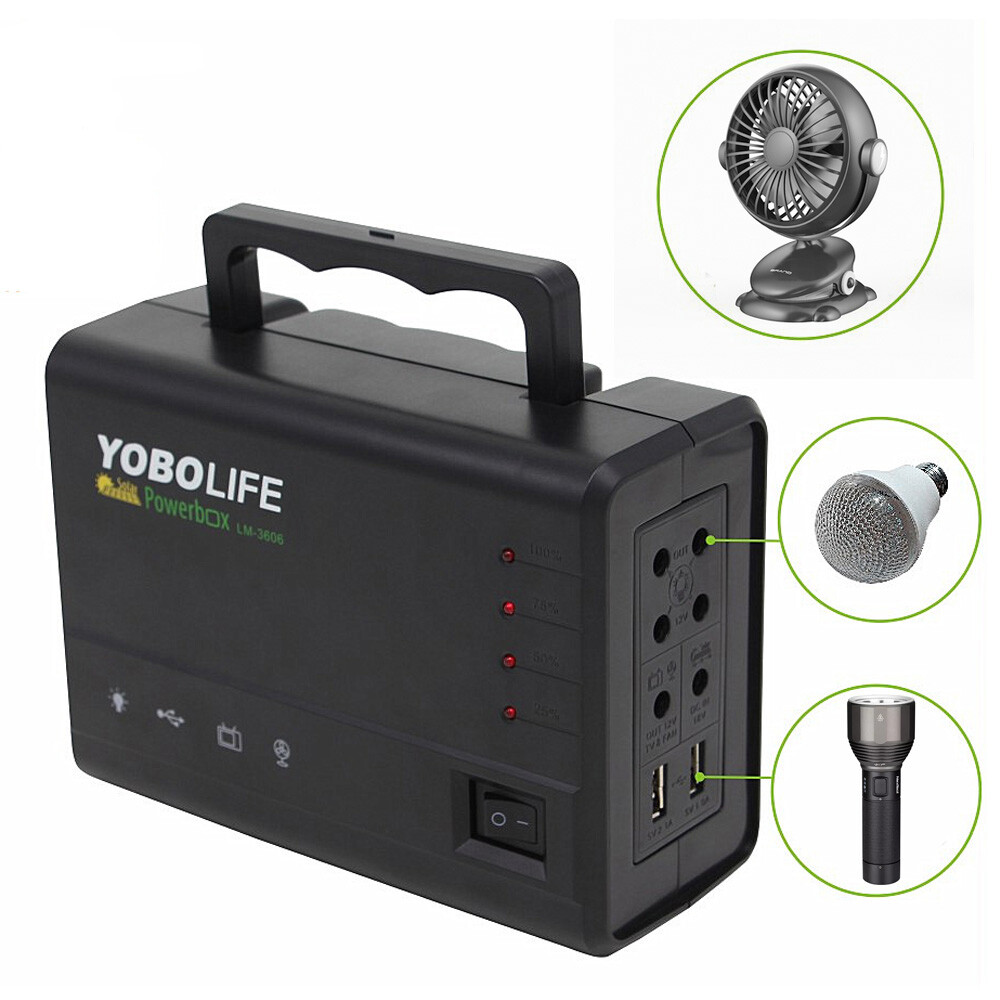 Portable Power Station with Solar Panel, Outdoor Generator Power Supply for Home