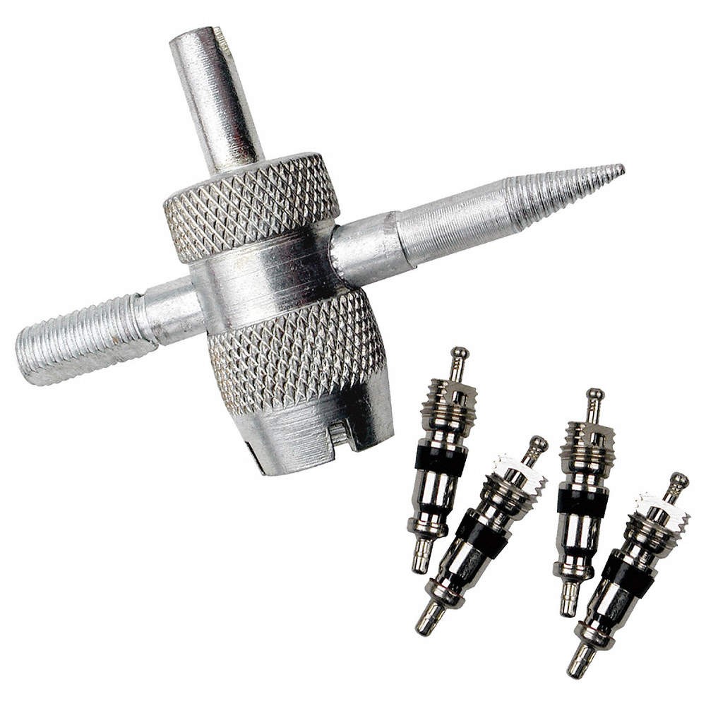 SLIME 20088 4-way Valve Tool,w/ Valve Cores 33M173