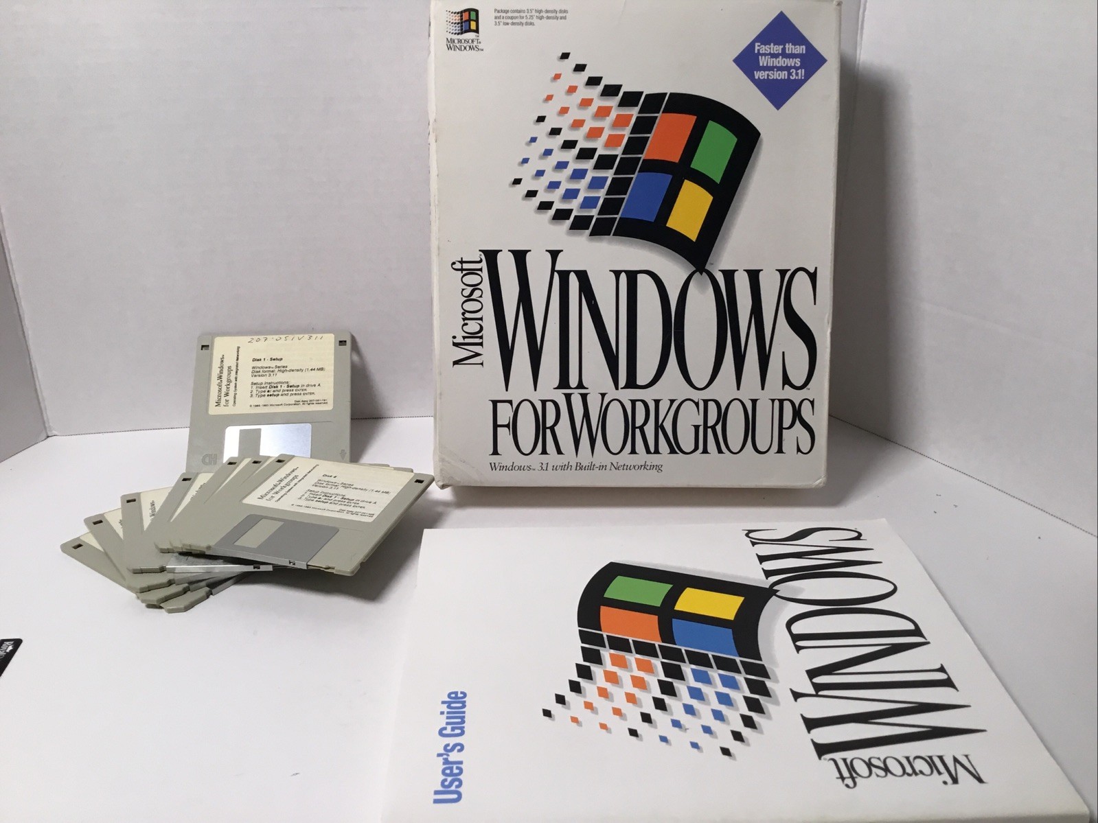 Vintage Microsoft Windows For Work Groups Faster Than Windows Version 3.1.