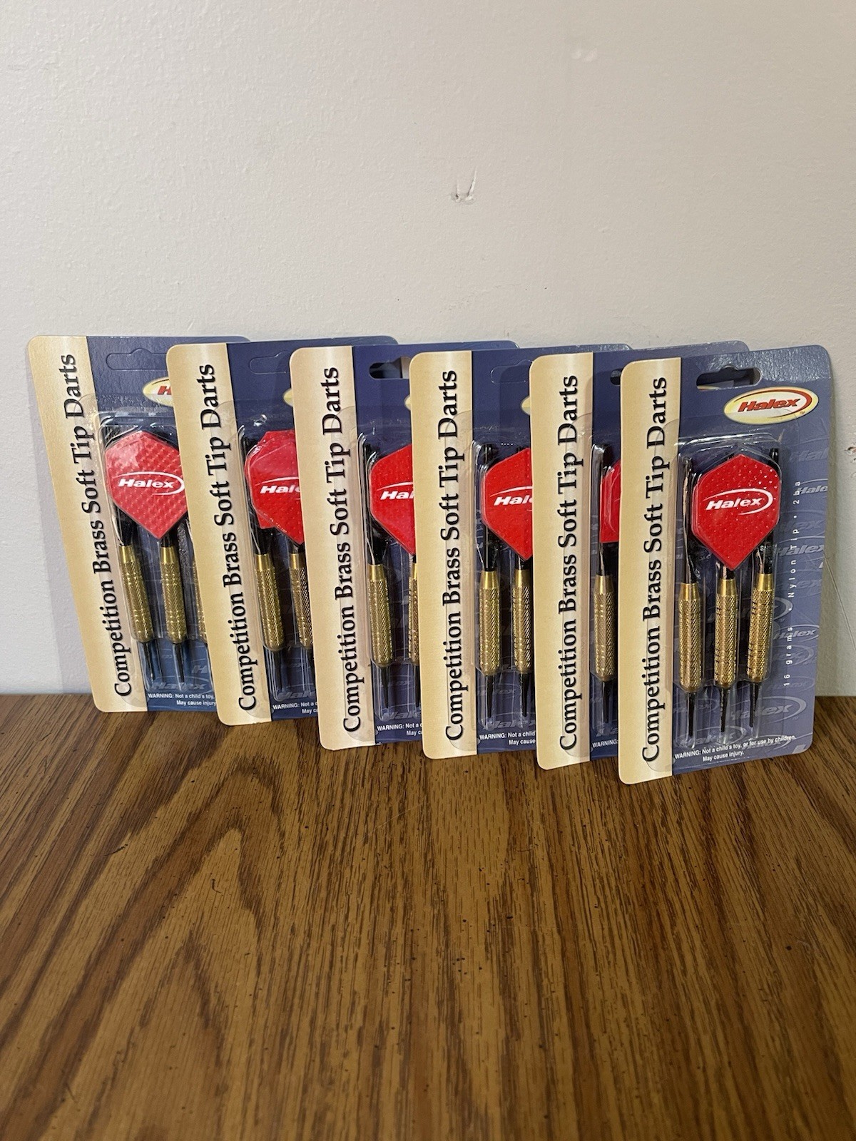 Halex Dart Set Of 18 Red Competition Sports Brass Soft Tip Dart Set