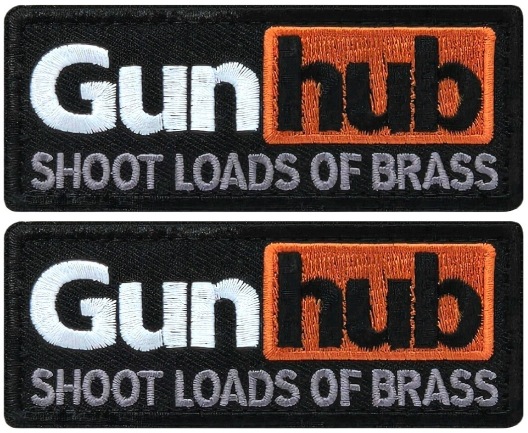 2nd Amendment 2A Gun Hub Funny Morale PATCH  | 2PC - Hook Back 3.5"x 1.25"