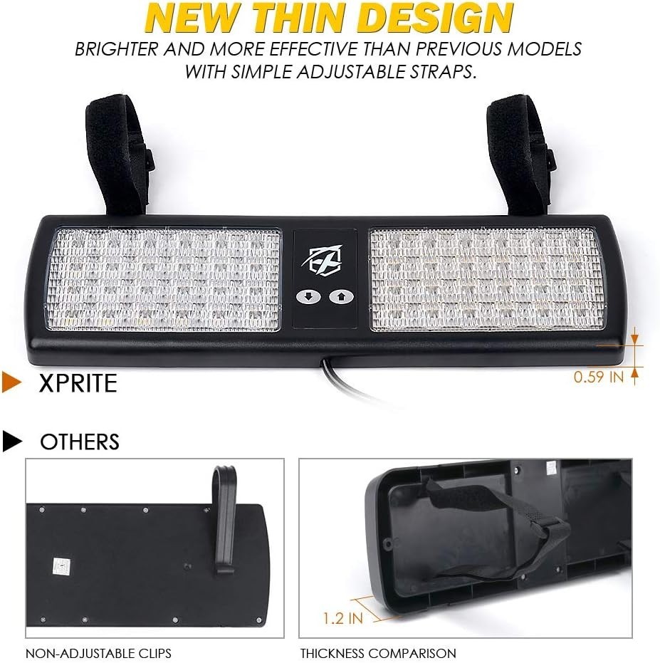 Multi Color 48LED Visor Strobe Lights Interior Windshield Sunshield Hazard Wa...