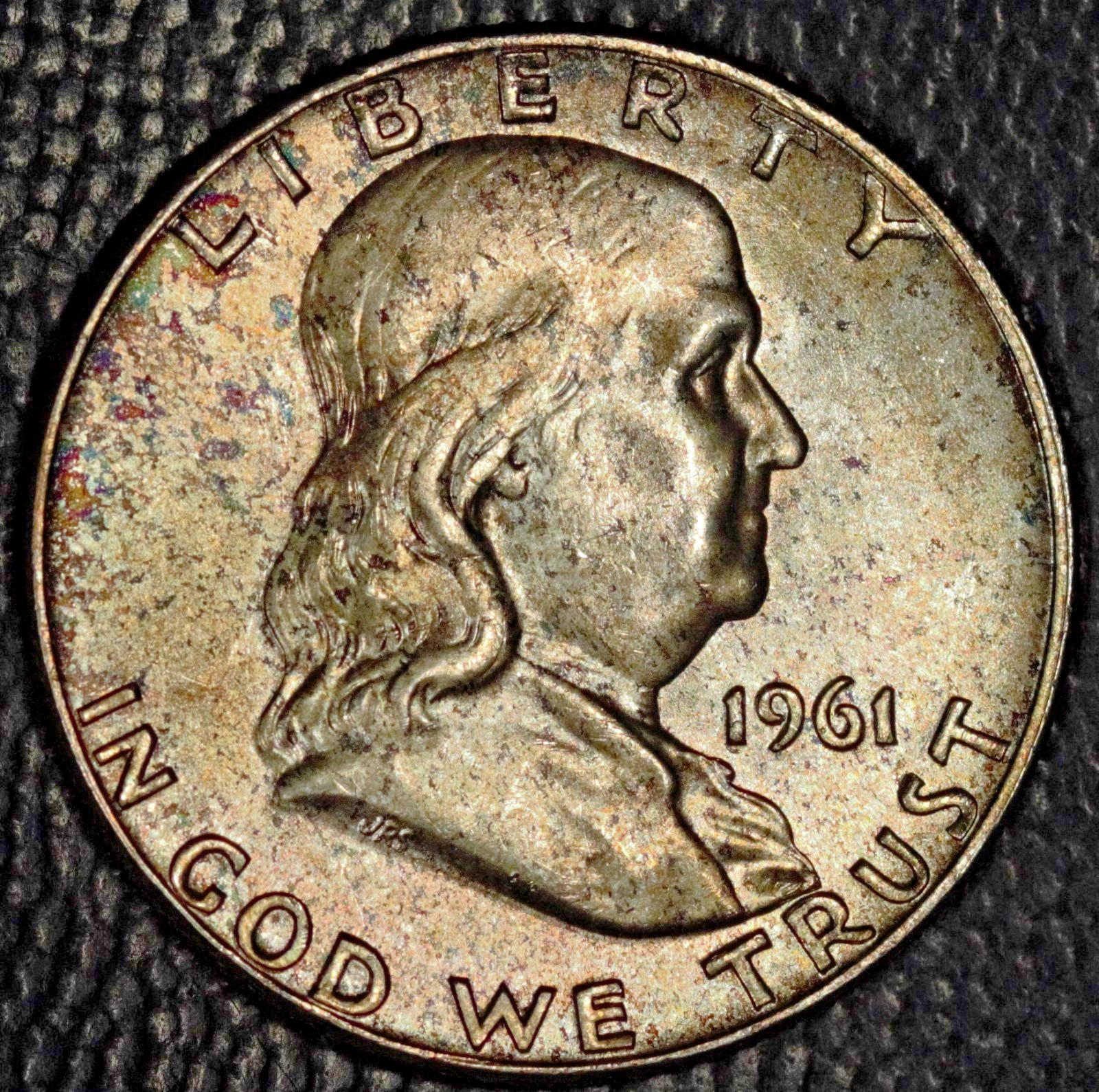1961-D Franklin Half Dollar,  Very Choice BU, Toned