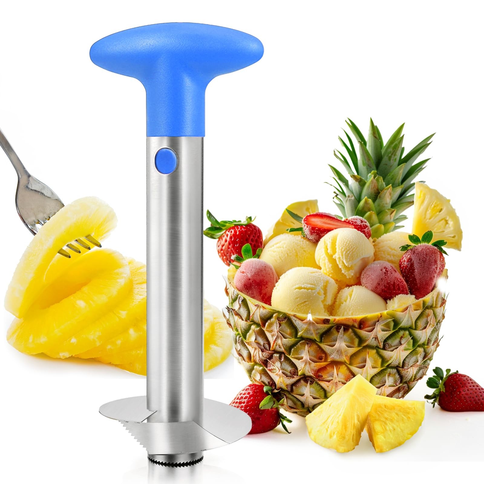 Pineapple Corer, [Upgraded, Reinforced, Thicker Blade] Newness Premium Pineap...