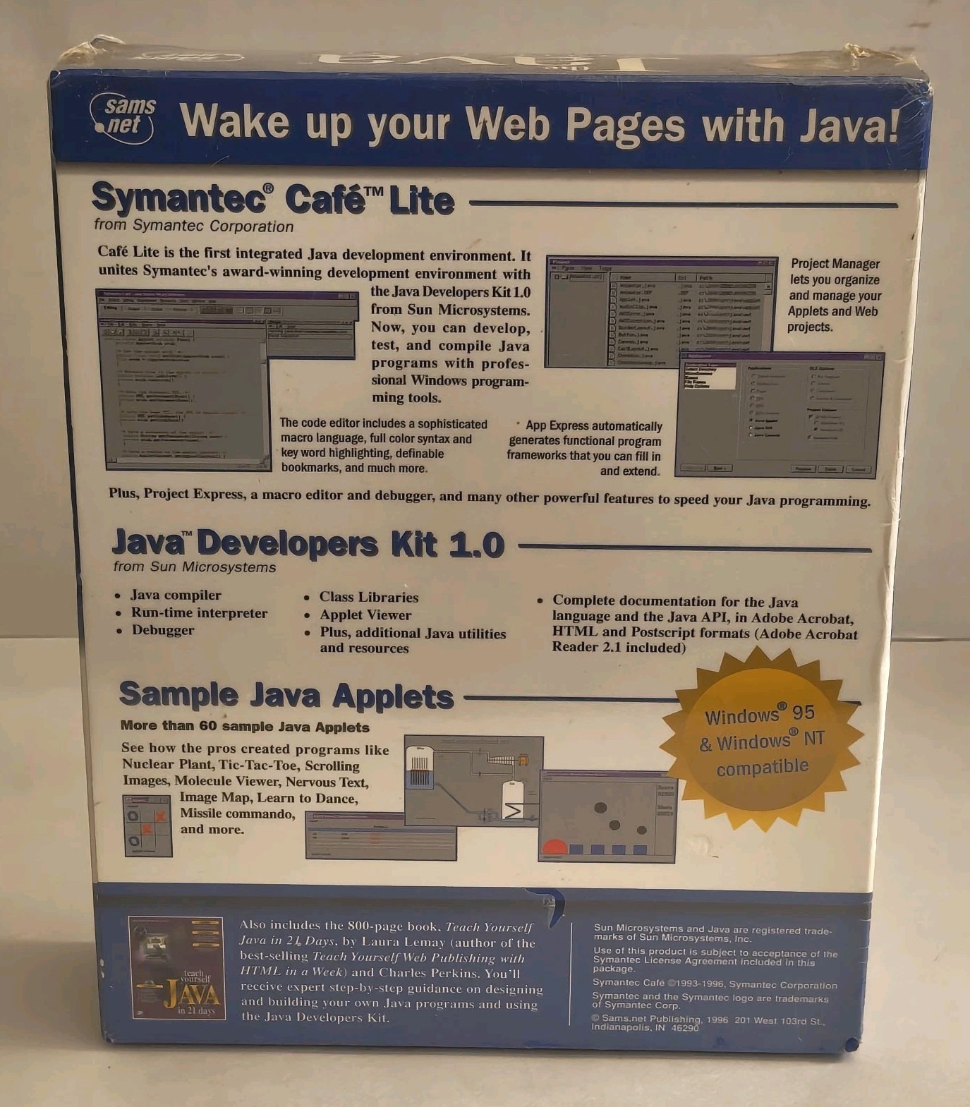 VTG The Java Starter Kit CD-ROM Windows 95 IBM Computer Software NEW SEALED