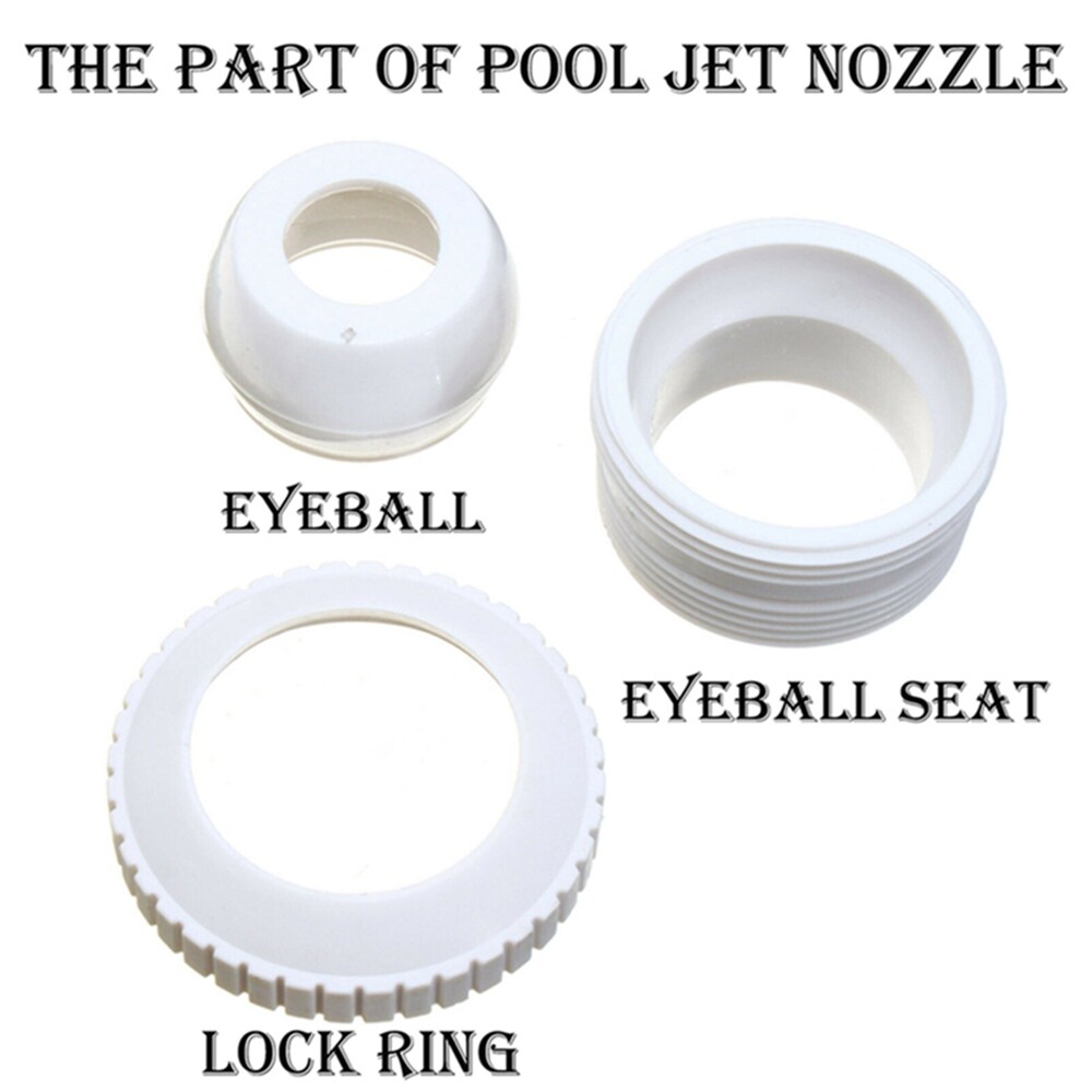 5 PCS Pool Spa Eyeball Jet Slotted Opening Nozzle 1.5" Threaded Adjustable Angle