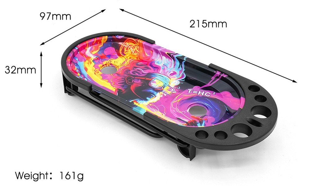 Tinplate Rolling Tray Cone Loader Set, Metal Foldable Stand Rolling Tray Console