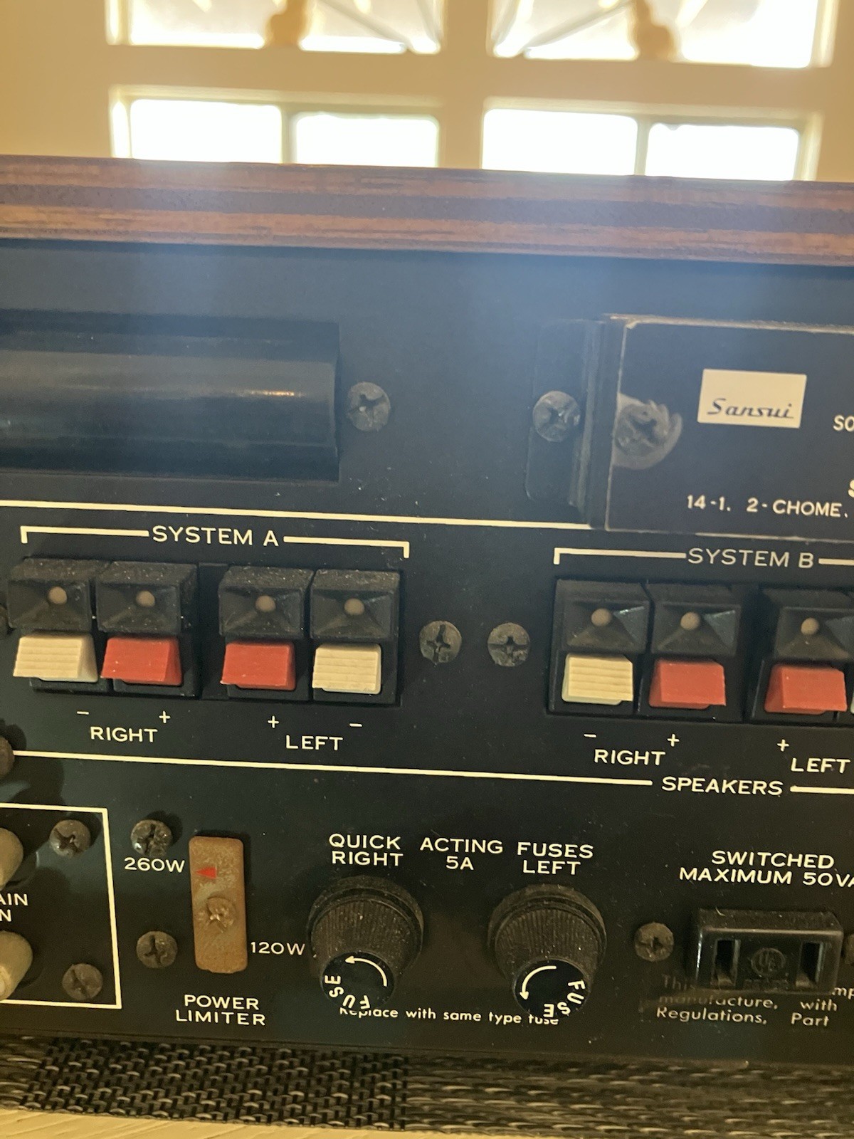 Sansui Solid State 7000 Stereo Receiver Vintage Silver Face Tuner - Very Clean!