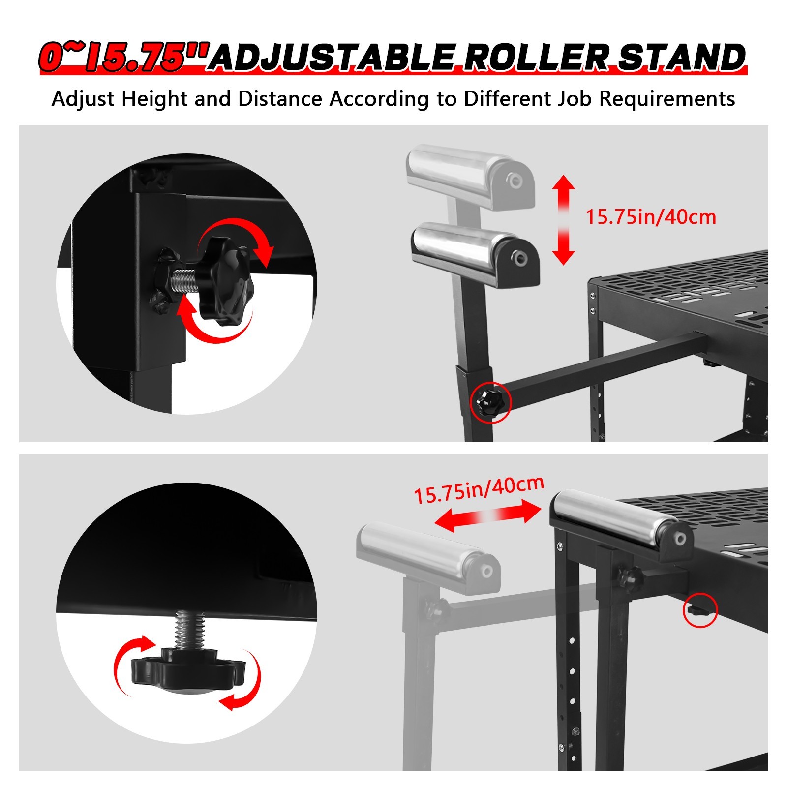 Height Adjustable Planer Stand with Wheels,Miter Saw Tool Stand With Rollers