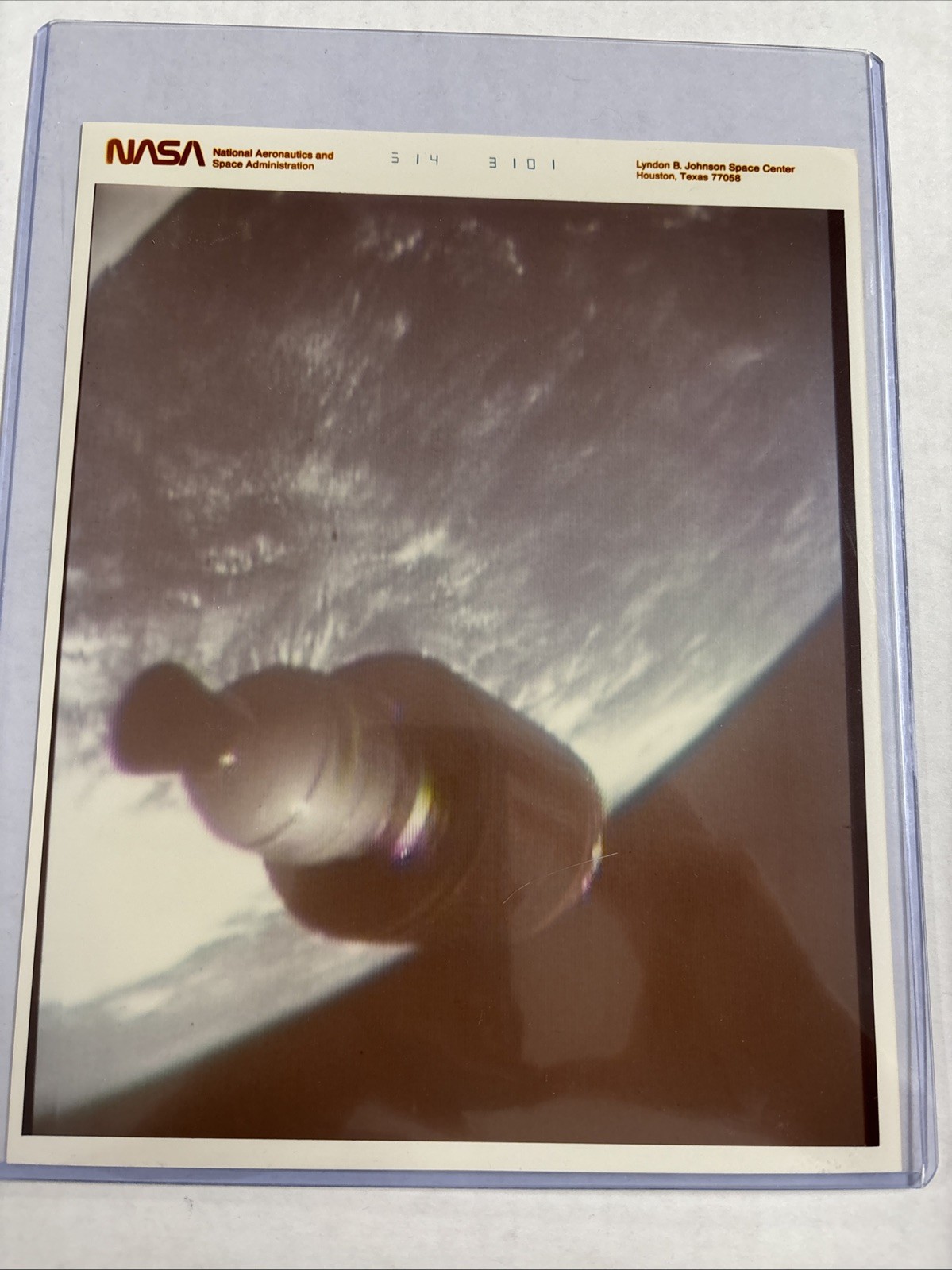 NASA 41-D Discovery Telstar Satellite Launch Numbered Press Photo