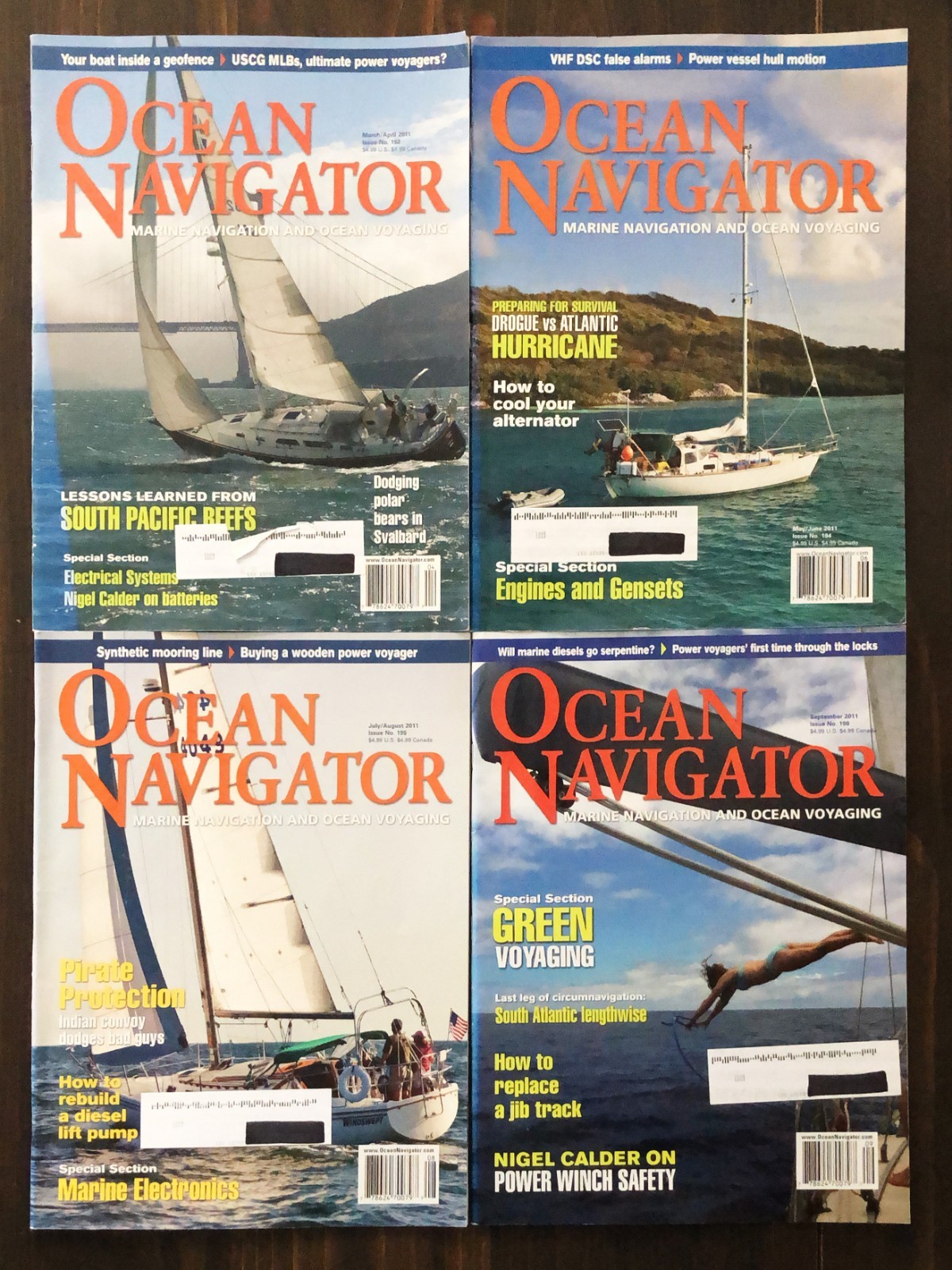 2011 Ocean Navigator Magazine - Lot of 5