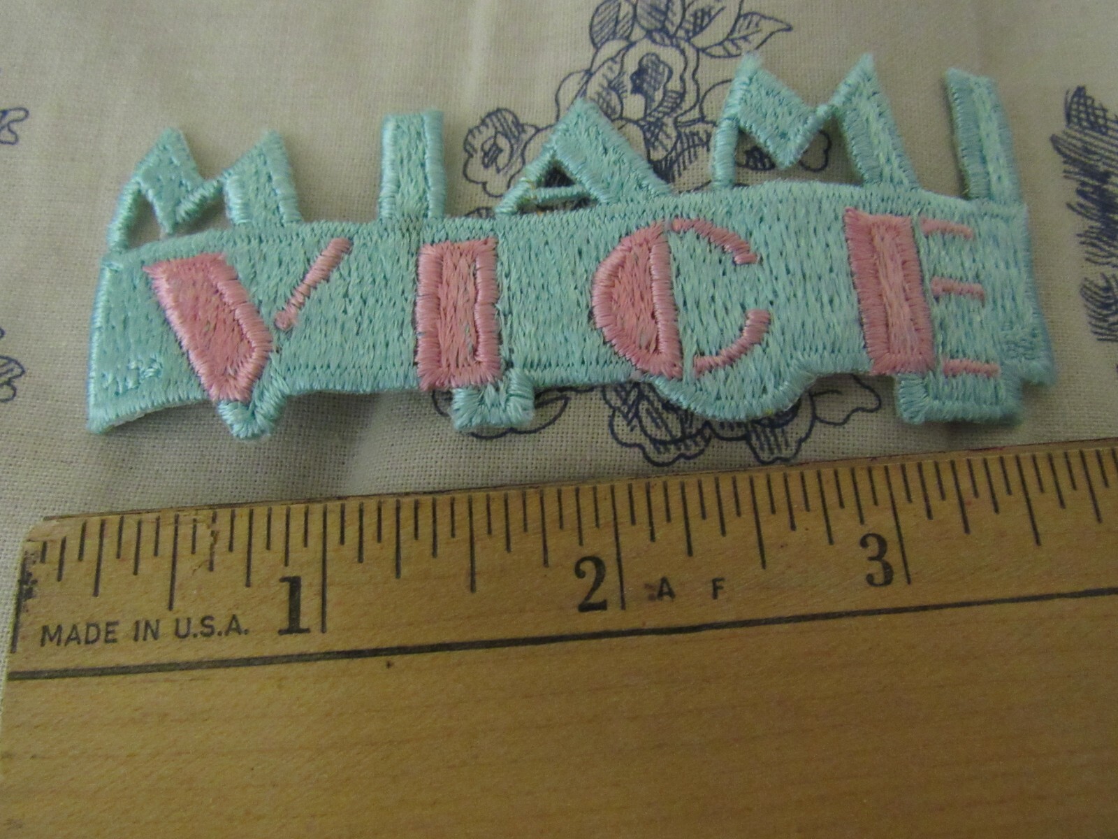 Vtg. Miami Vice TV Show (Crocket / Tubbs) Embroidered Sew On Patch