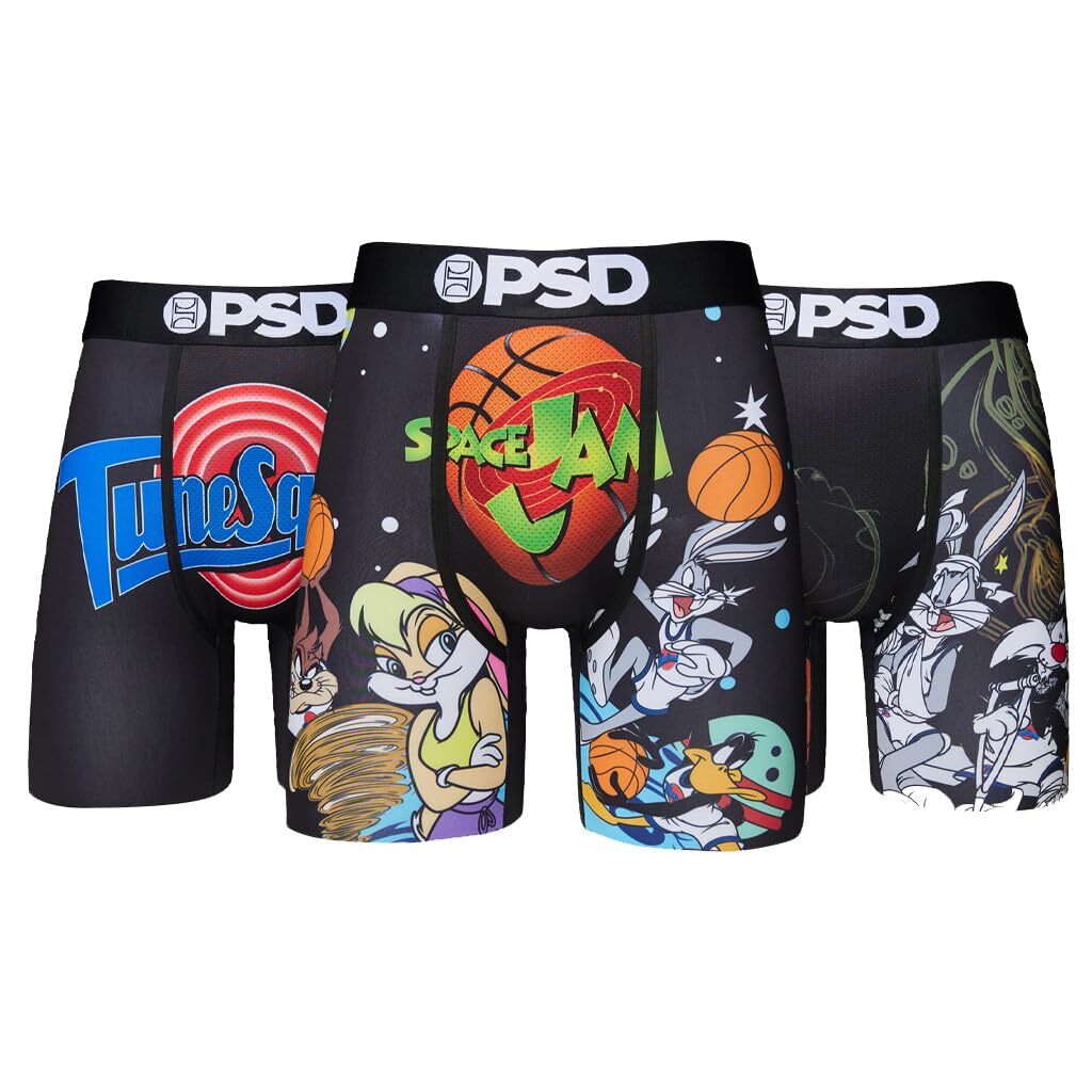 PSD Men's Space Jam 96 3-Pack Boxer Briefs, Multi, M