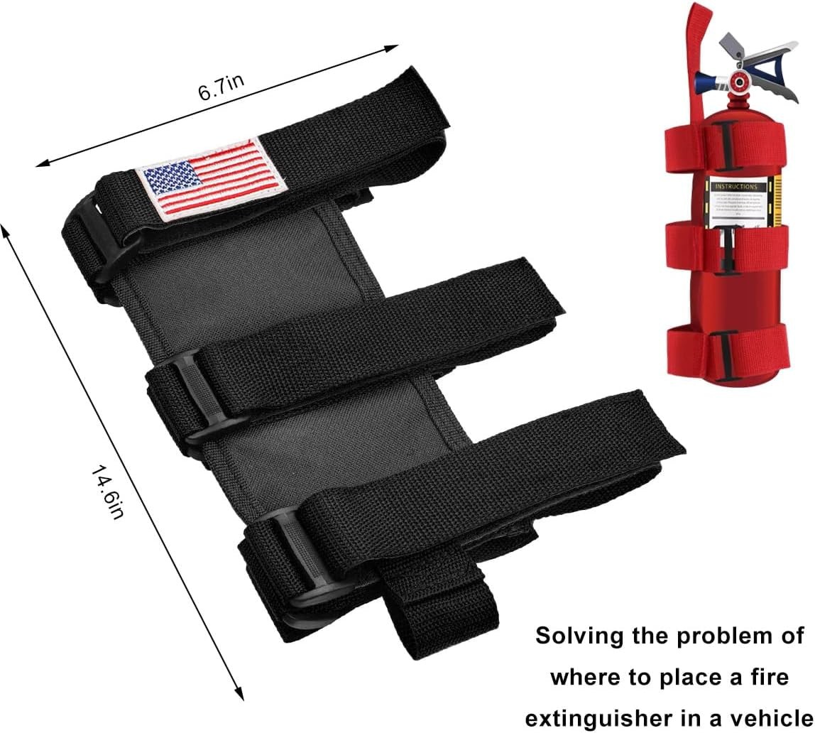 Ohleats Roll Bar Fire Extinguisher Holder, Adjustable Fire Extinguisher Mount...