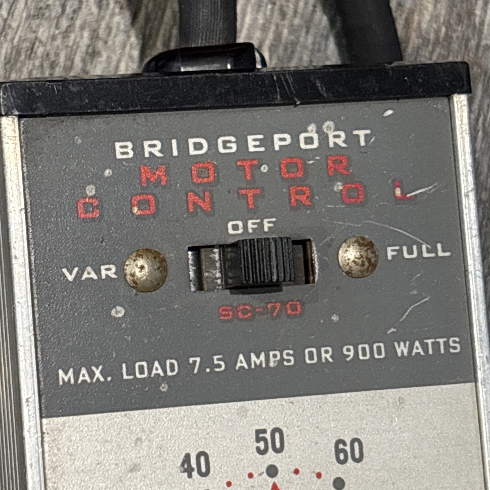 Bridgeport Milling Machine Motor Control SC-70 AC DC Speed Controller 110v