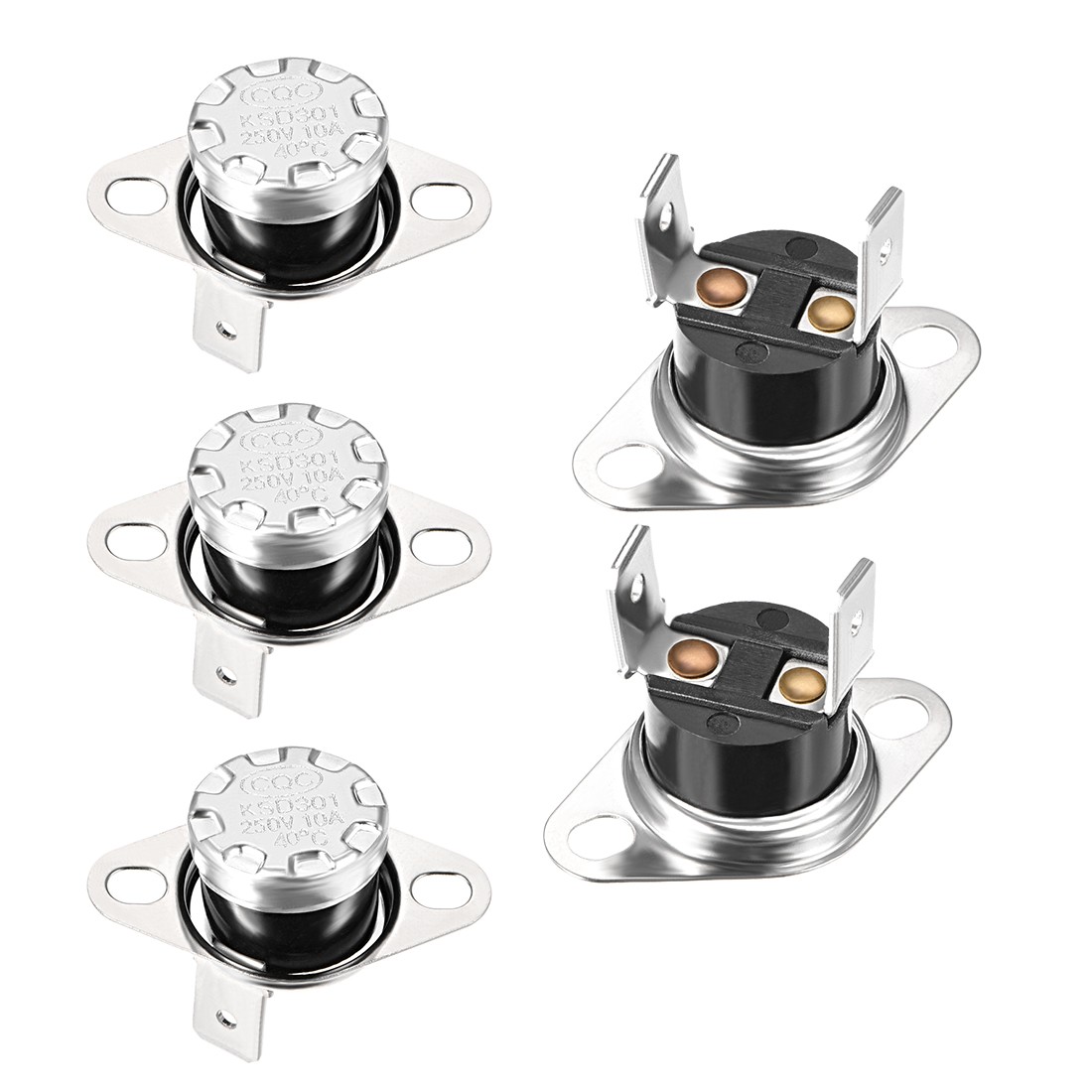 Temperature Control Switch Thermostat 40°C 10A Normally Open N.O 5pcs