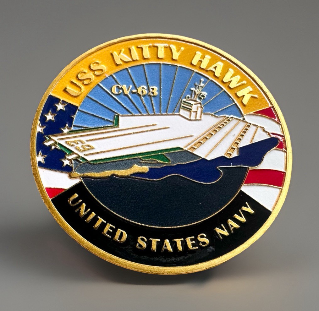 US NAVY - USS KITTY HAWK - CV-63 - Challenge Coin ·IN STOCK· ·FAST SHIPPING·