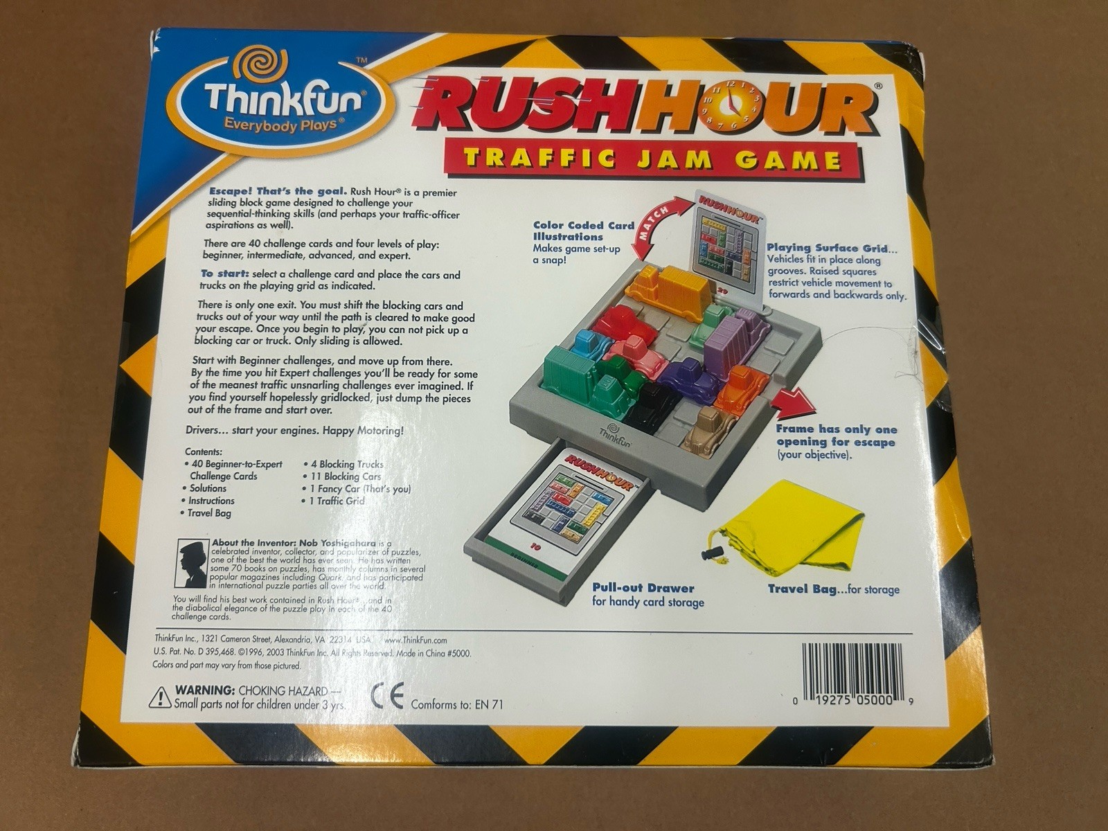 Rush Hour Traffic Jam Game Logic Puzzle ThinkFun Binary Arts SEALED