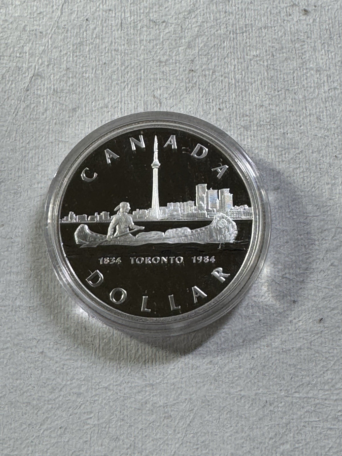 1984 Canada 1 Dollar Silver Proof Coin Toronto