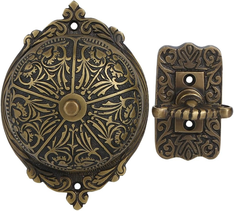 Solid Brass Antique Finish Vintage Doorbell – Victorian Twist Antique Doorbell C