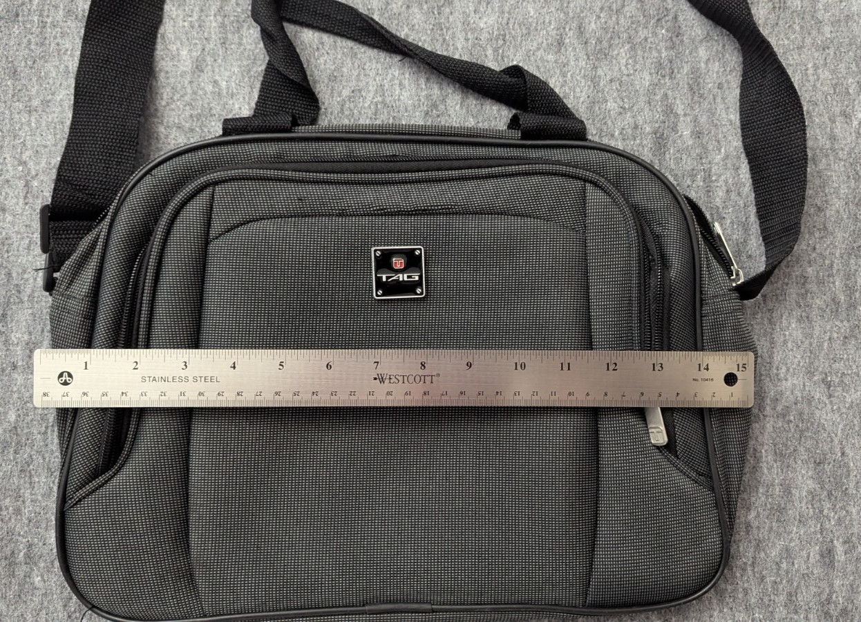 TAG Laptop Messenger Shoulder Bag Gray Black