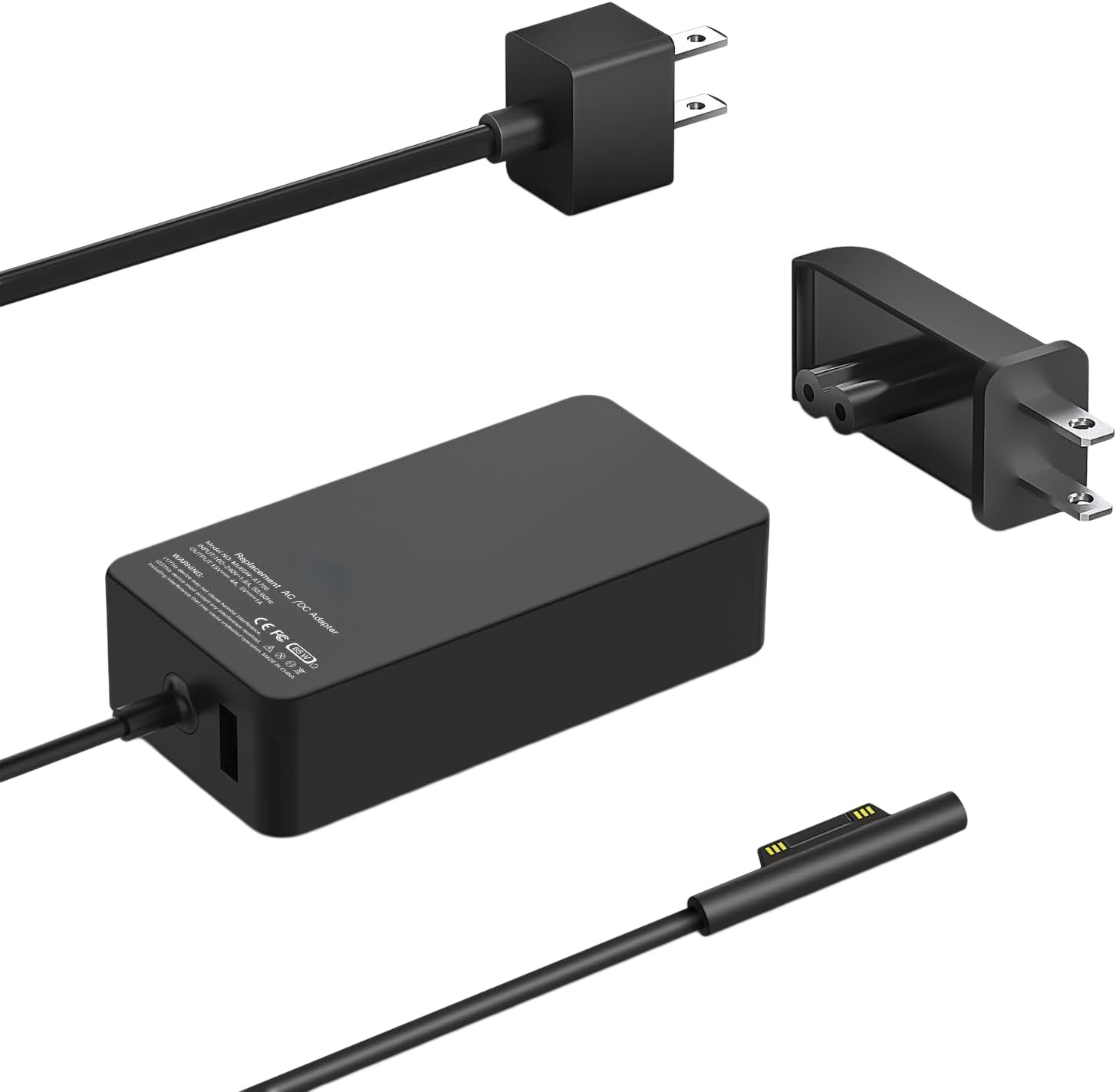 65W Charger for Microsoft Surface Pro 9/8/7, Laptop, Book, Go, 6FT Cord