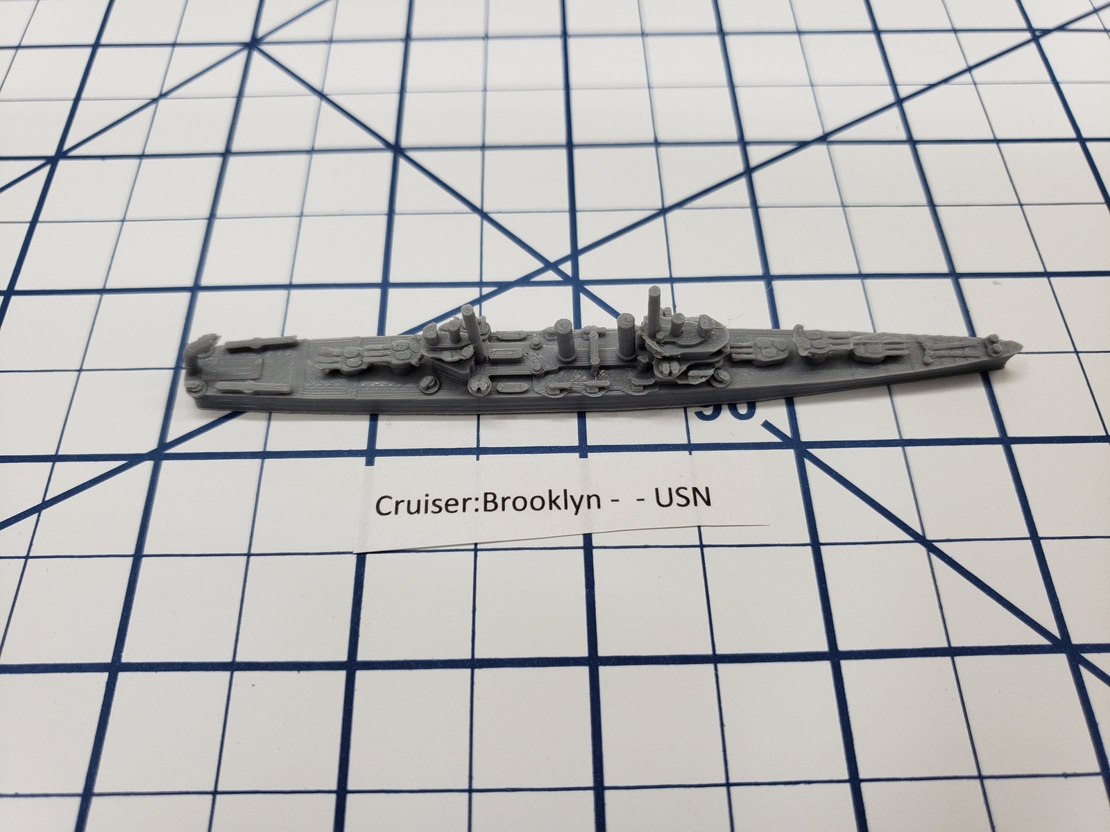 Cruiser - Brooklyn - USN - Wargaming - Axis and Allies - Naval Miniature -  Tabl