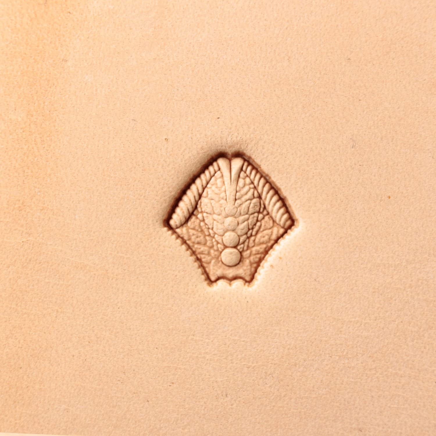 DandS ltd Leather Stamp Tool, Scale Pattern, Pro Steel Craft Tool for Leather
