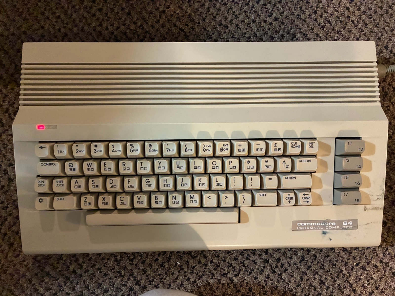 Commodore 64C Vintage Home Computer w Power Supply, Original Box, & Serial Cable