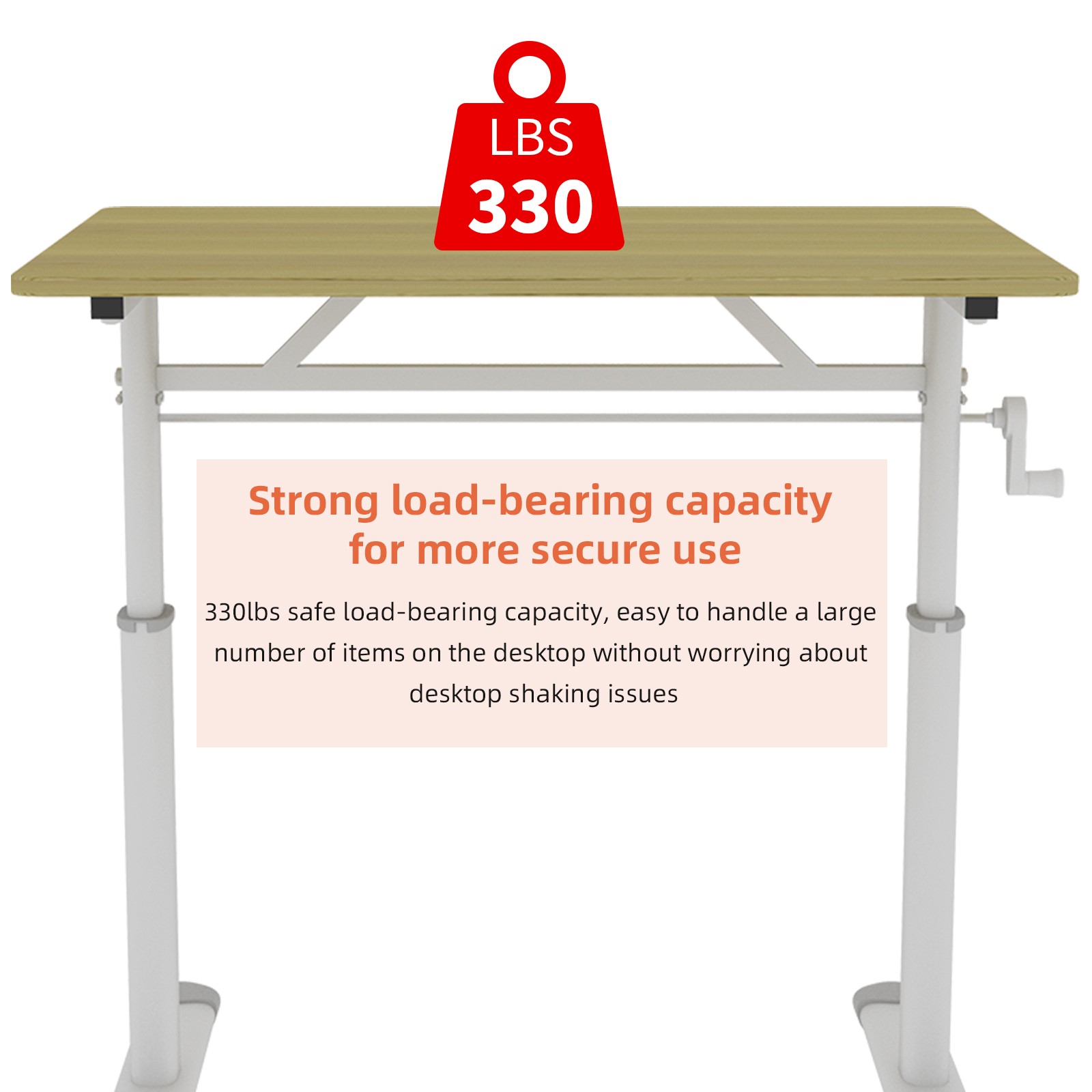 Adjustable study desk suitable for children and adults, height-adjustable