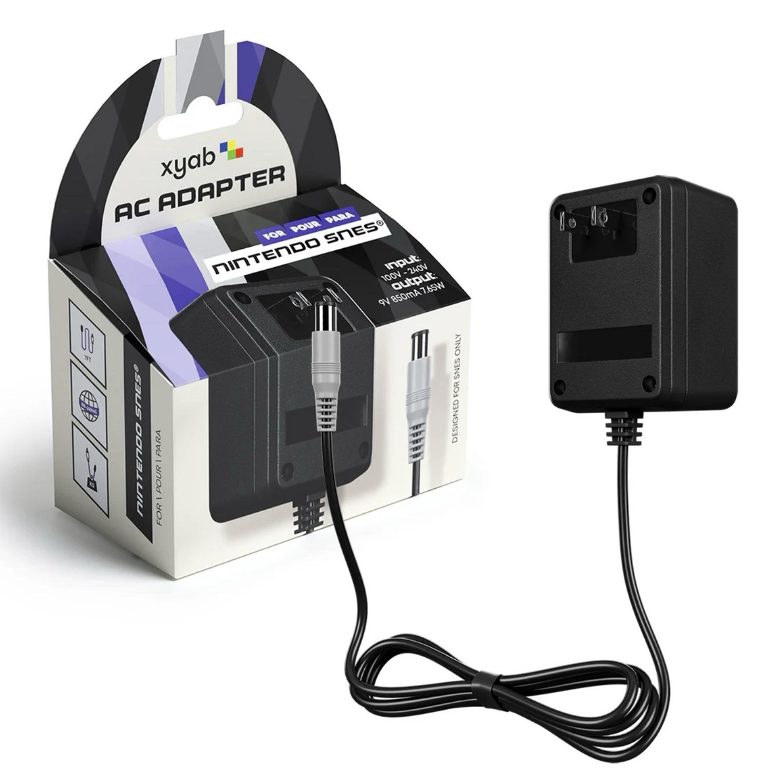 Super Nintendo SNES Console AC Power Adapter - OEM Replacement Cable by XYAB NEW