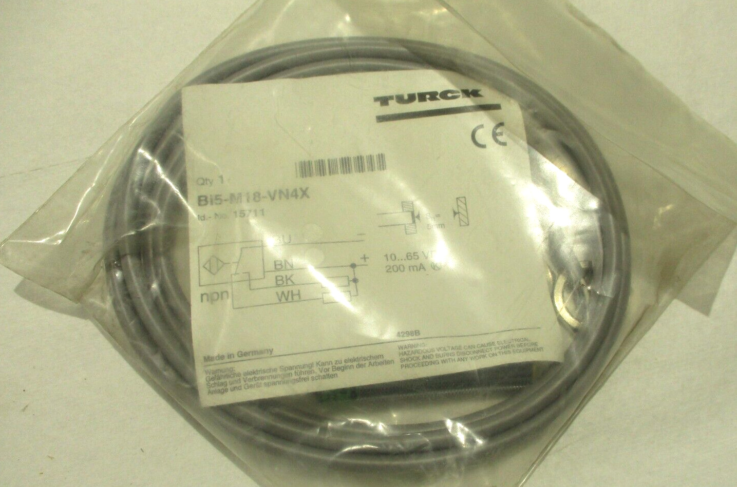 NEW TURCK BI5-M8-VN4X PROXIMITY SWITCH