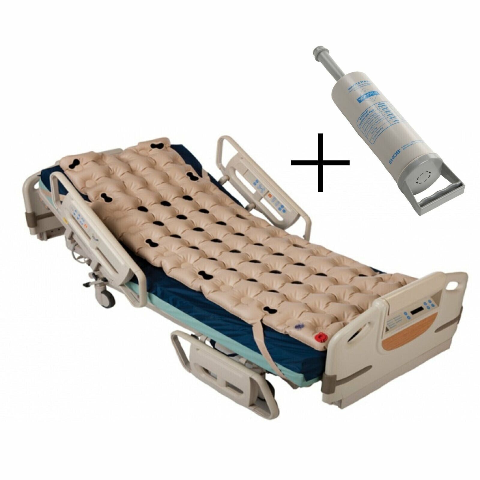 EHOB 1025ECP Waffle Econocare Plus Mattress Overlay w/Pump 76" X 34" X 3" NEW