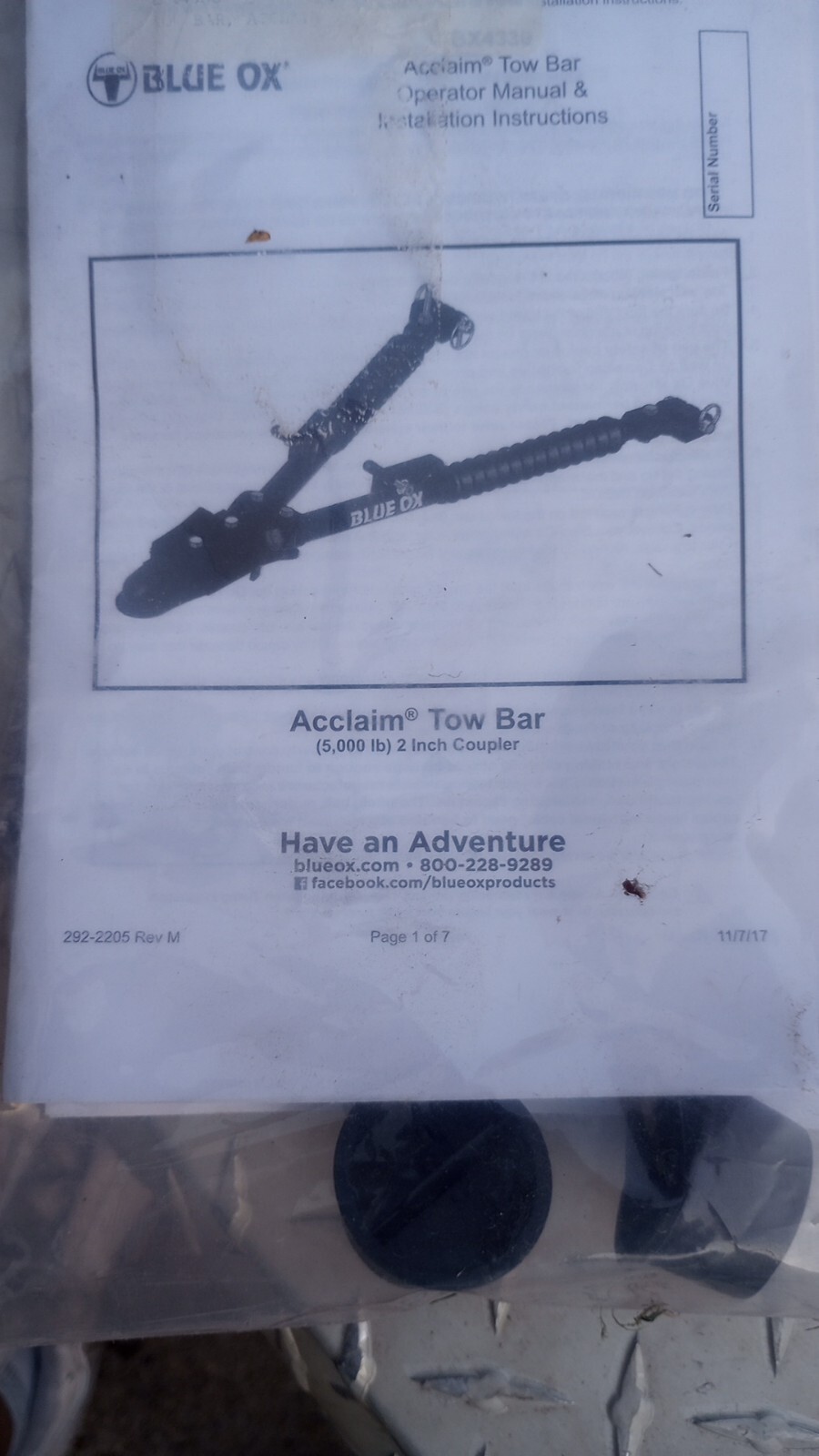 Acclaim Tow Bar By Blue Ox Plus Accessories