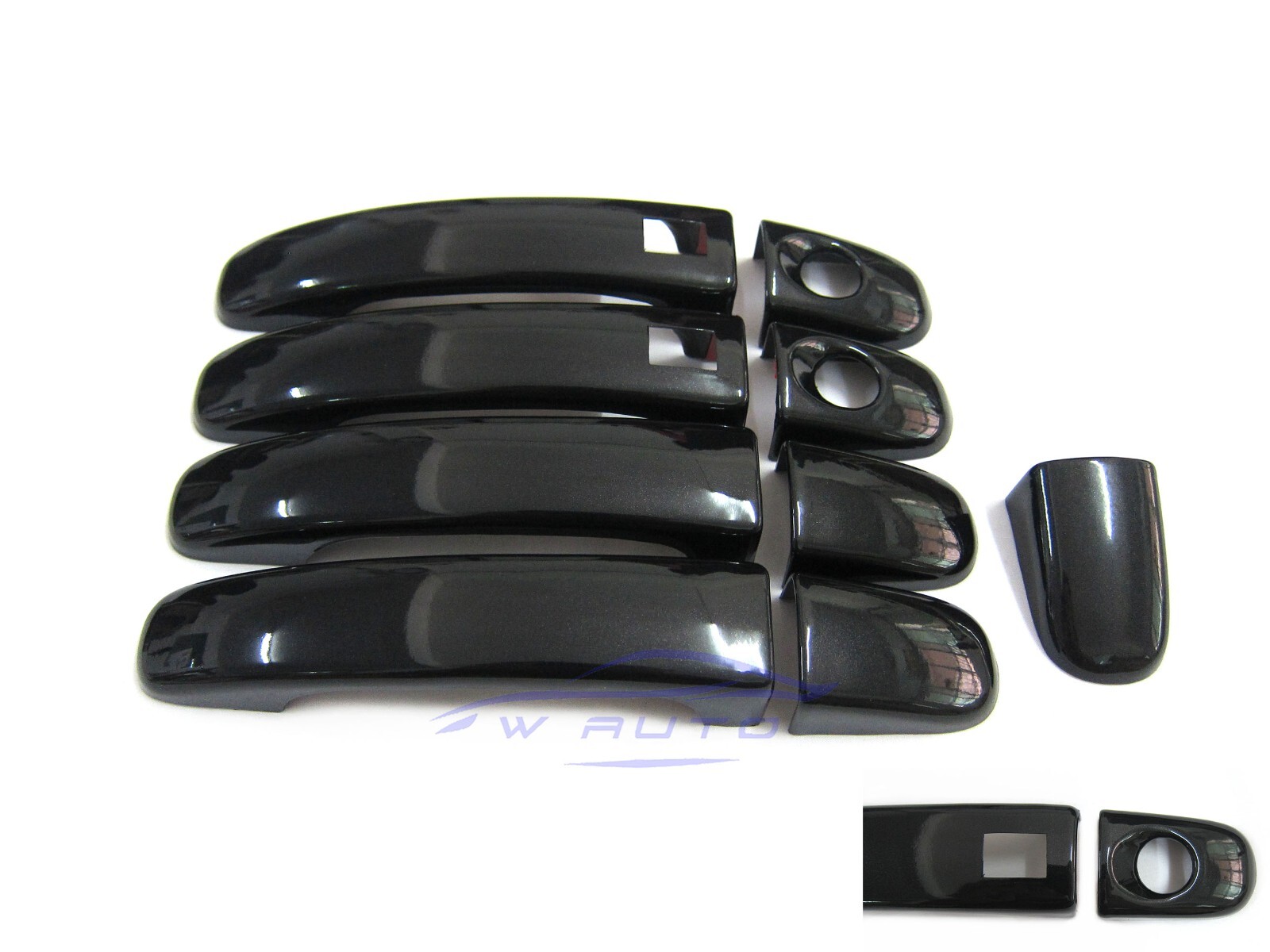 Gloss Black Door Handle Cover For Ford Ranger 2012 - 2020 BT-50 *Smart Key Hole*